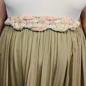 90s vintage braided belt with hook